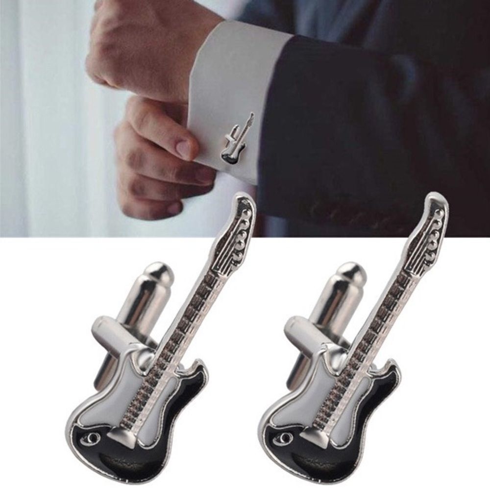 💎204💎 Neiman Marcus MusicTeacher Musician Electric Guitar Cufflinks Cuff Links